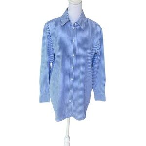 Equipment - Blue & White Gingham Button-Down Blouse Sz XS